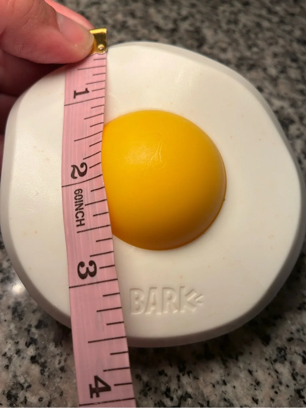 Bark Box Medium Egg Over Hard Super Chewer Toy